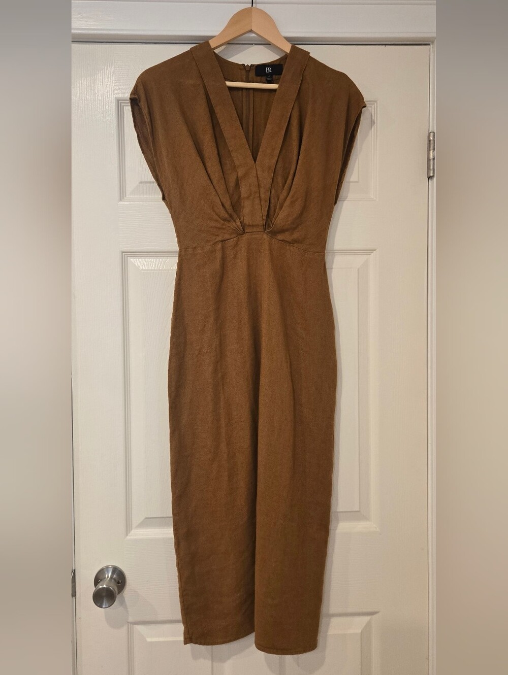Banana Republic Rust Brown Linen Dress